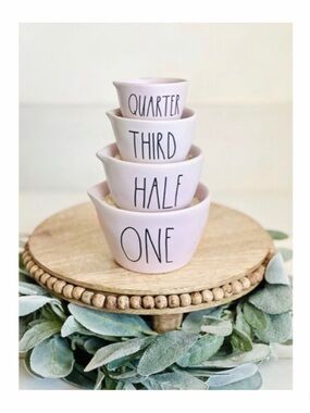 NEW Rae Dunn Lilac Lavender Measuring Cups Set